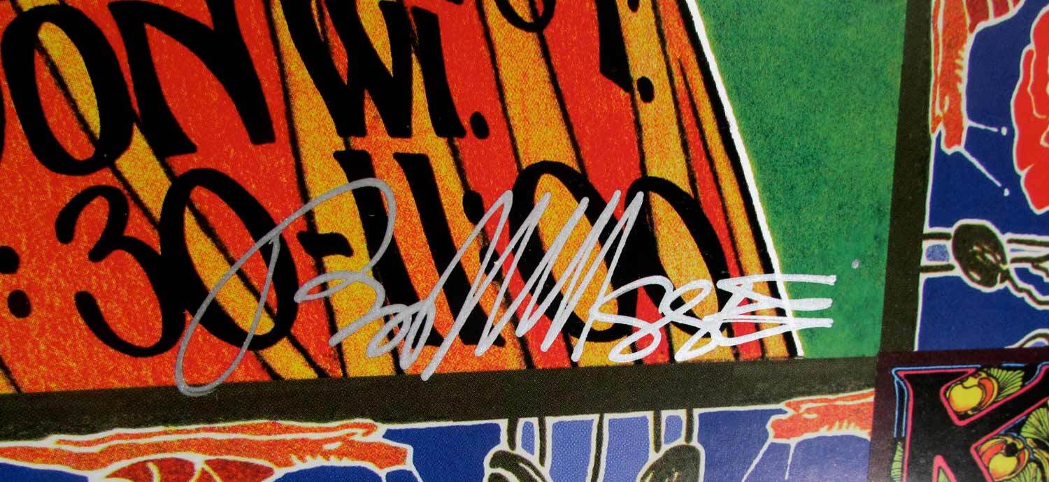 Hand Signed Pink Floyd Marquee Club Poster Mad Hatter Tea Party by Bob Masse COA