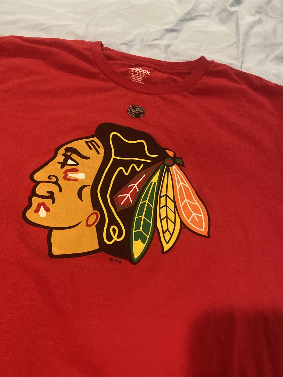 Patrick Kane #88 Chicago Blackhawks Reebok Men’s Large T Shirt Red NHL