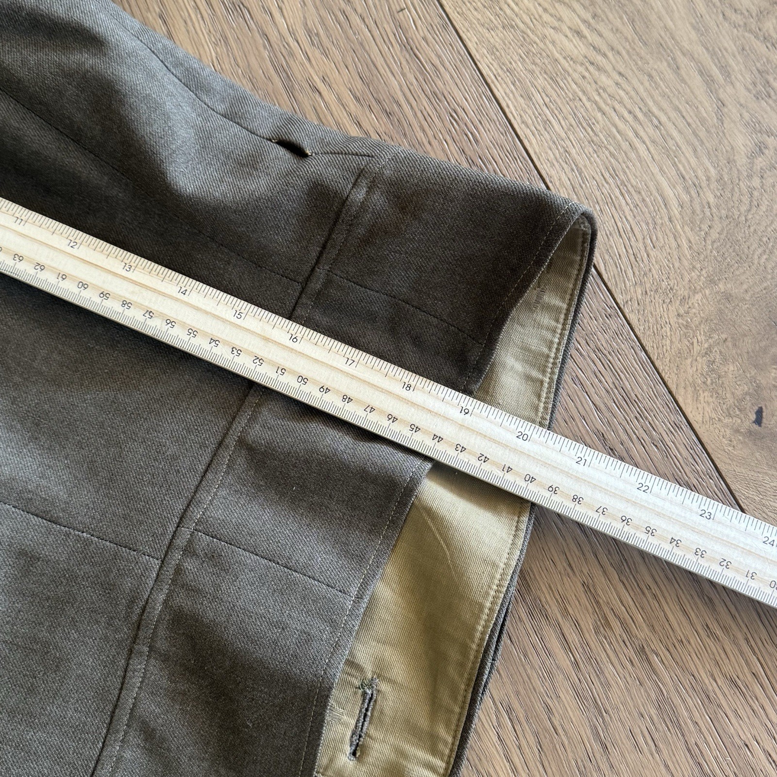 Vintage WWII US Army Eisenhower Ike Jacket Mens Small Wool Drab Olive Pins 1940s