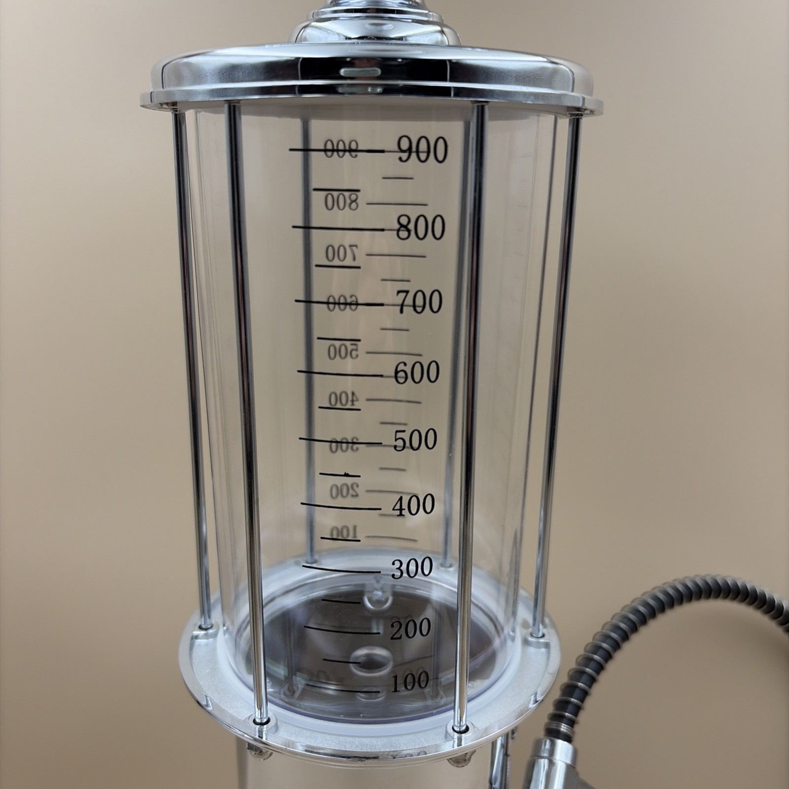 Gas Pump Bar Liquor Dispenser Godinger Fill 'Er Up Chrome 30 ounces 19" Tall