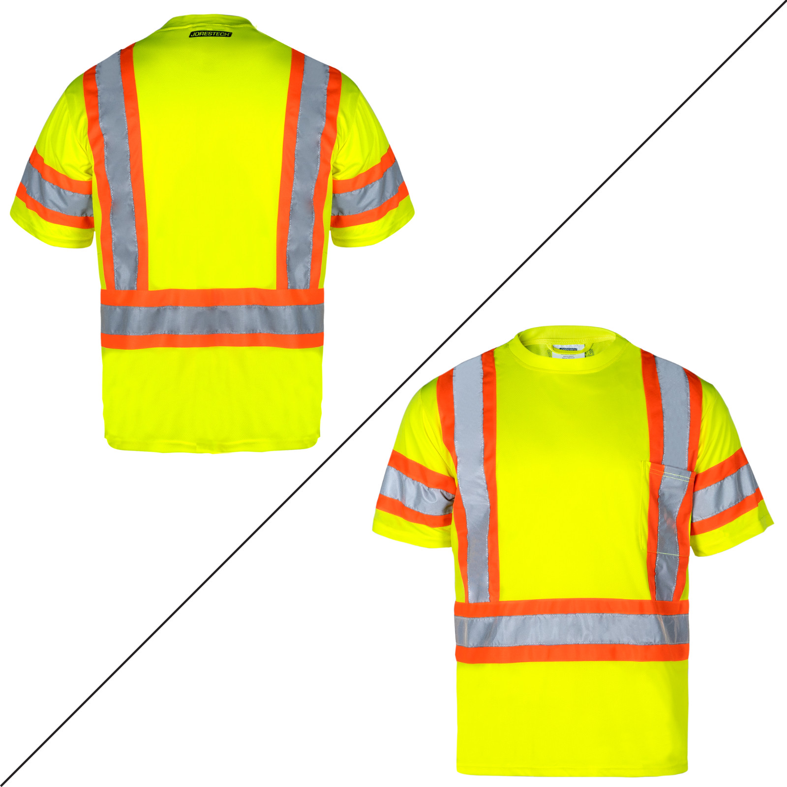 ANSI Class 3 Hi Vis Reflective Safety Shirt Short Sleeve