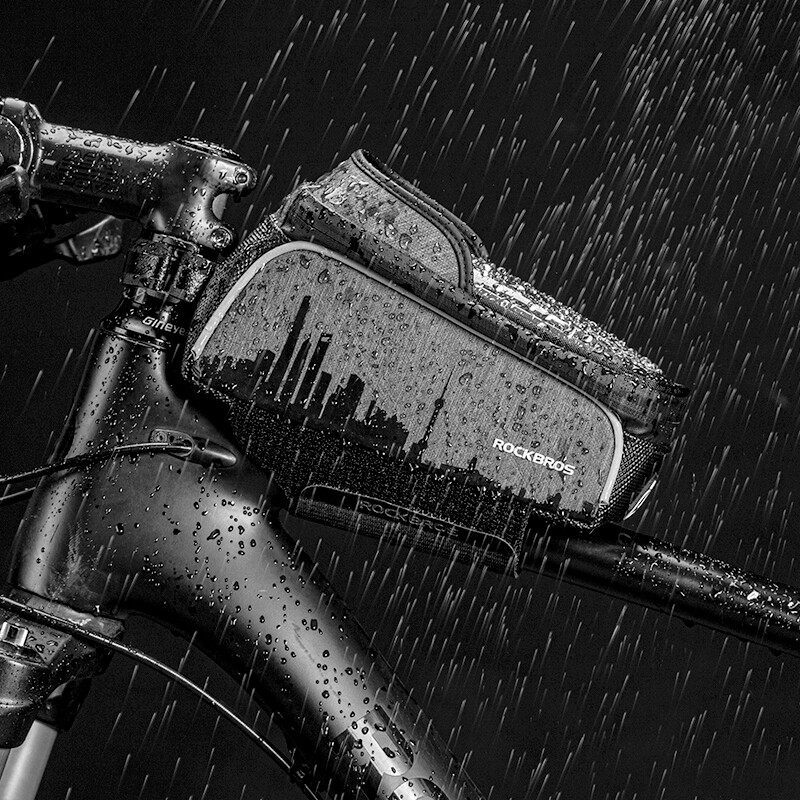 ROCKBROS Cycling Bike Front Frame Bag Waterproof Touch Screen Top Tube Phone Bag