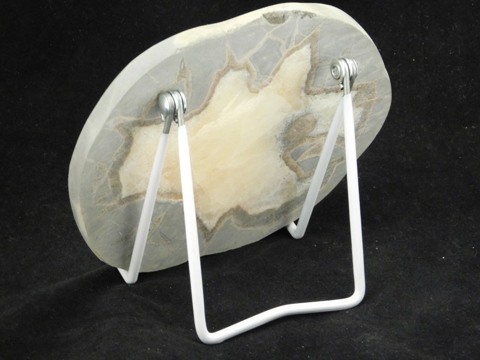 Easel Display Stand Adjustable White Vinyl Coated Medium Size