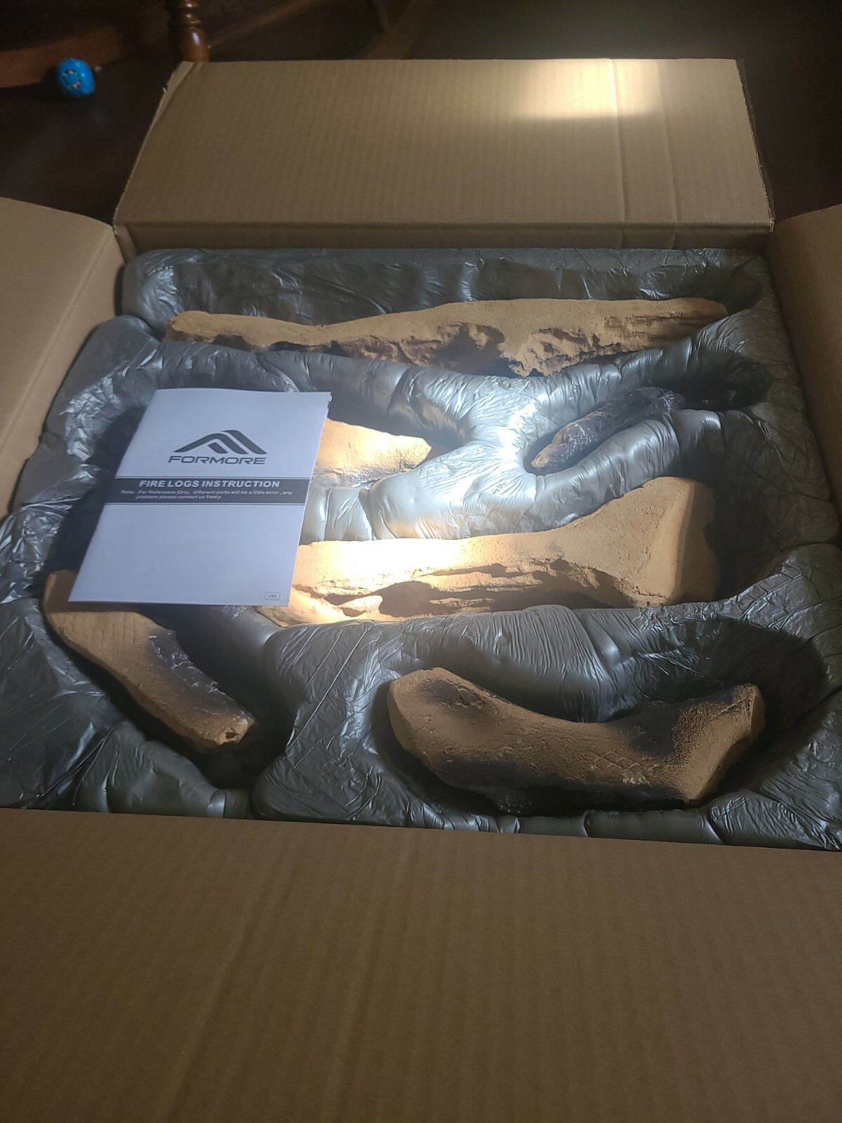 Cyber Monday Qulimetal Gas Fireplace Log Set of 6 for IndoororOutdoor Fireplaces