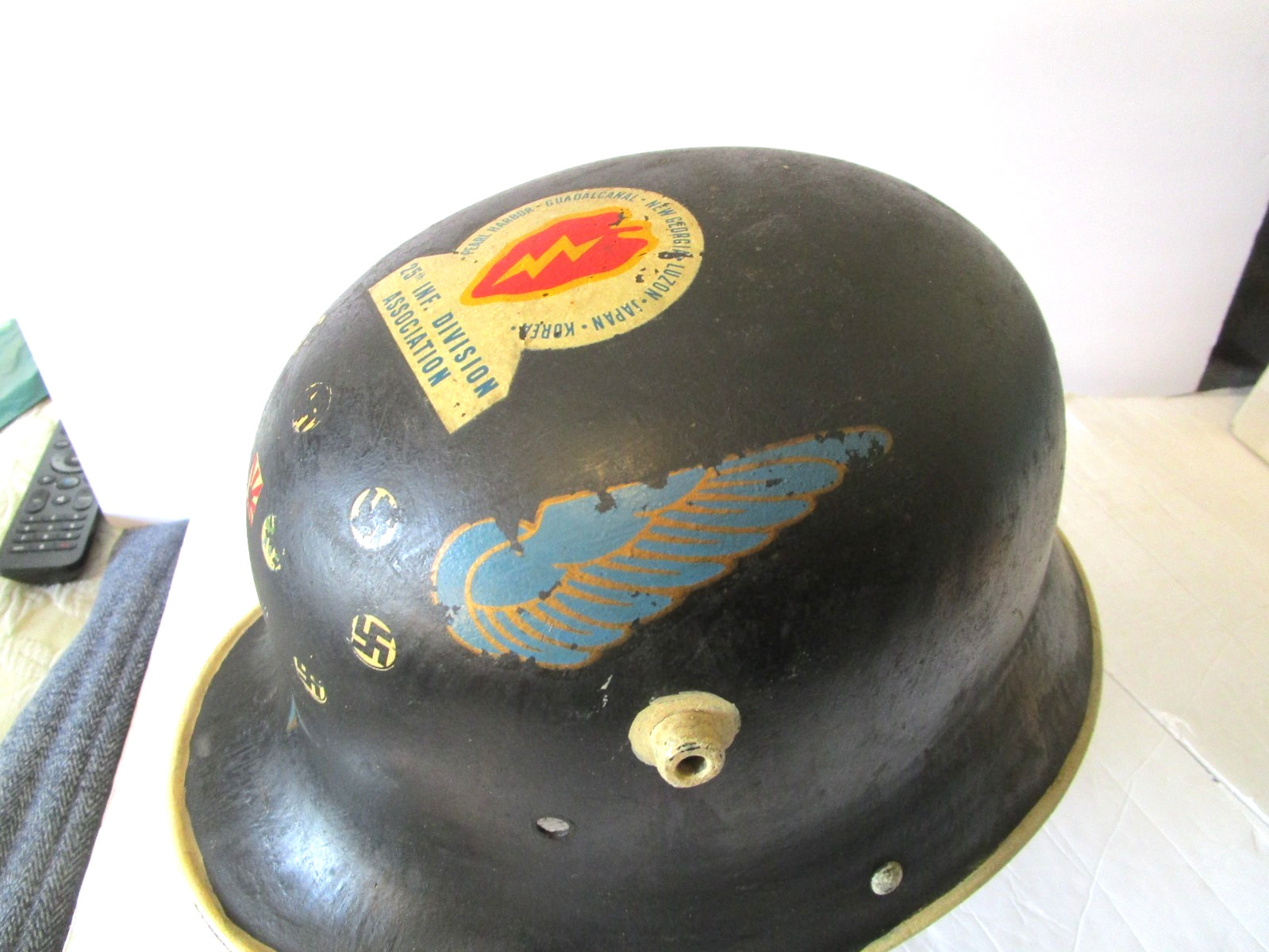 WW2 25th Infantry Souvenir Geman Helmet