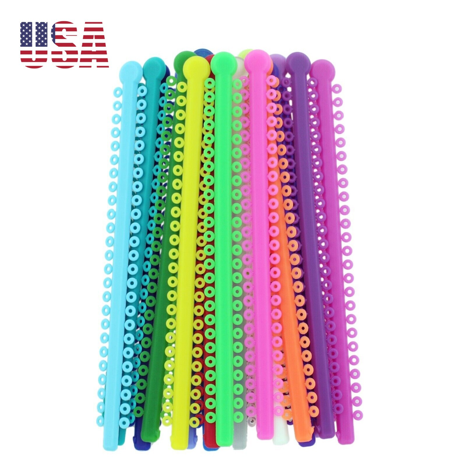 Dental Orthodontic Ligature Ties Braces Elastic Rubber Bands for Bracket 1000Pcs