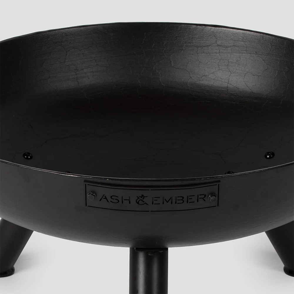 Ash & Ember 36" Ellipse Fire Pit, Heavy-Duty Cast Iron with High-Temp Paint