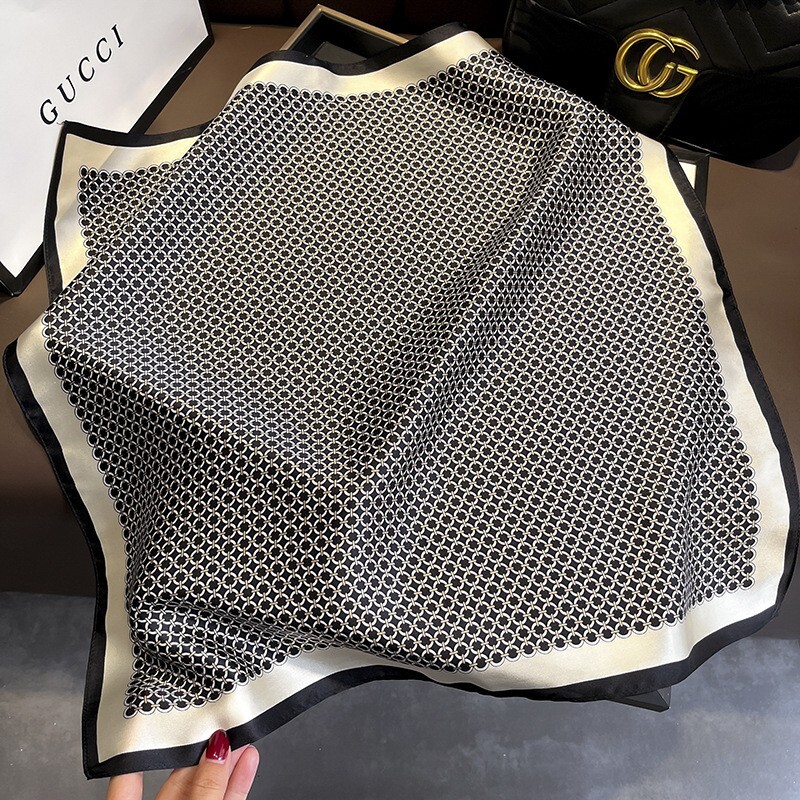 100% Mulberry Silk Small Scarf Women Vintage Retro Kerchief neckerchief 53*53cm