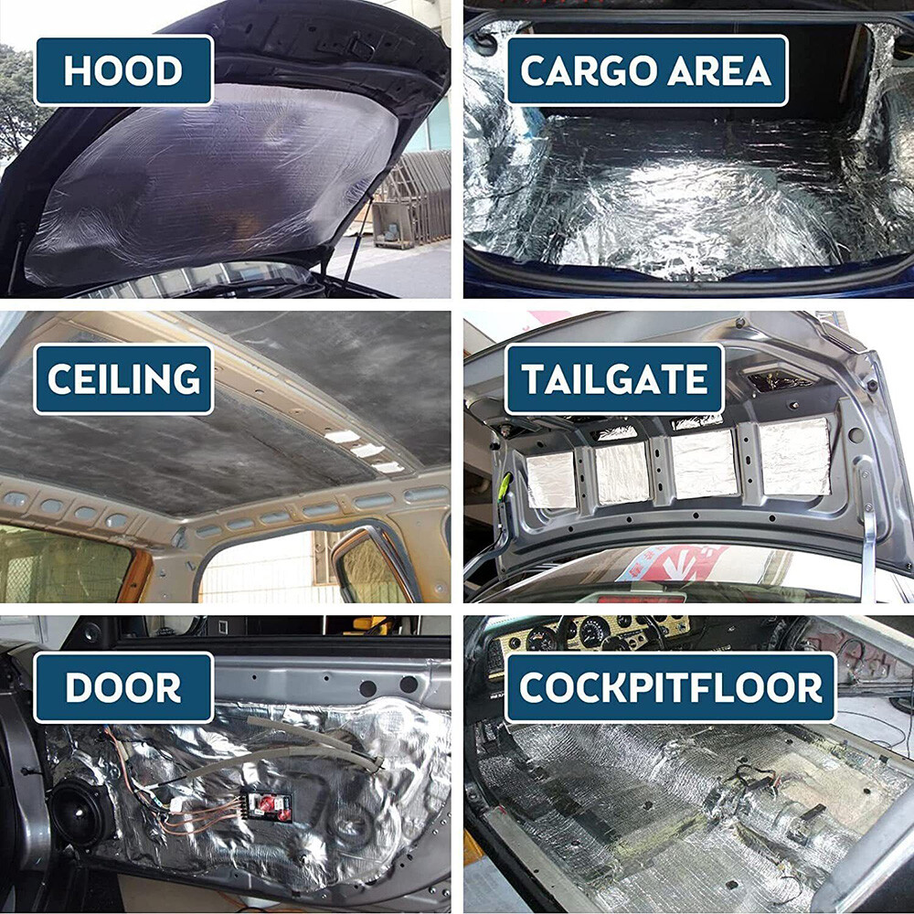 Self-adhesive Fireproof Sound Deadener Heat Insulation Mat For Car Hood Engine