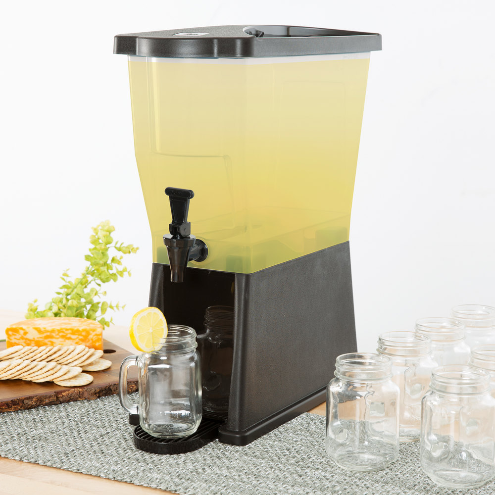 3 PACK Black 3 Gallon Plastic Iced Tea Punch Juice Beverage Drink Dispenser