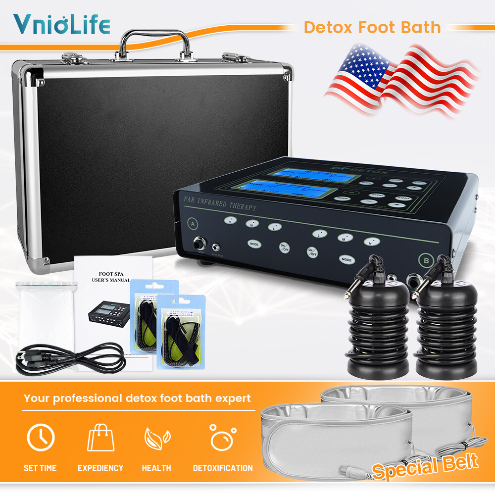 Upgraded Dual Detox Ionic Foot Bath Spa Cleanse Machine with New Infrared Belt