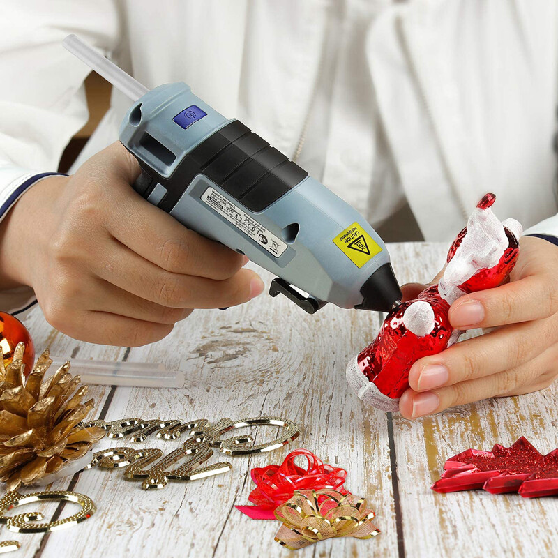 WORKPRO Cordless Mini Hot Glue Gun Fast Preheating Glue Gun Kit w/20 PCS Sticks