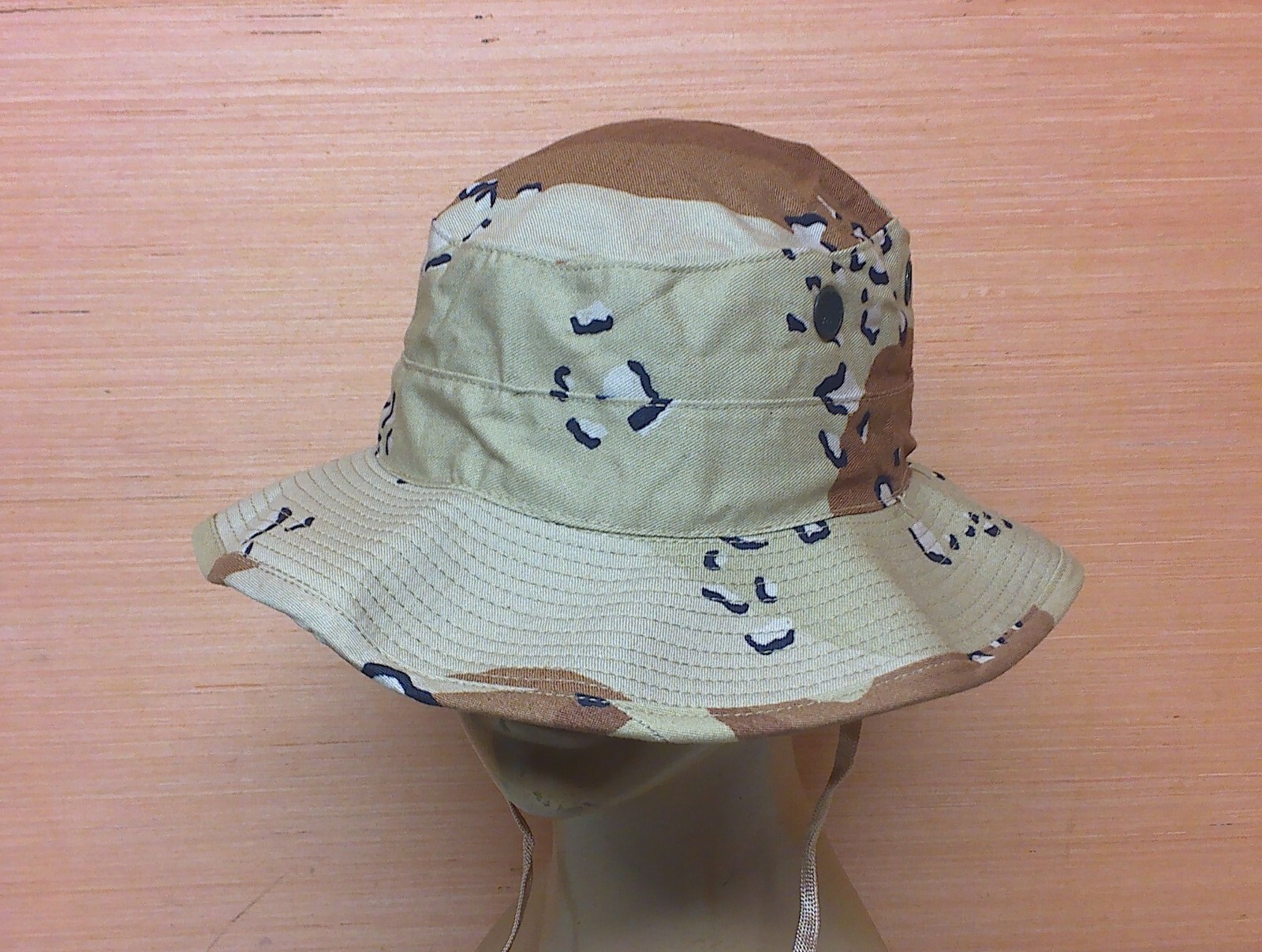 Vintage Gulf War Era USGI Desert Chocolate Chip Camo Sun Boonie Hat Cap 6-7/8