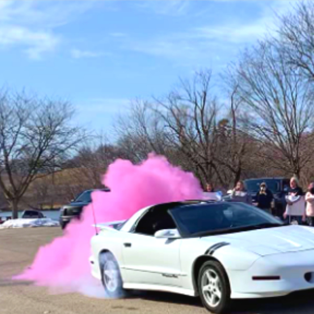 Burnout Black-Out 4 lbs Holi Powder - 2 lbs ea. Pink and Blue for Gender Reveals