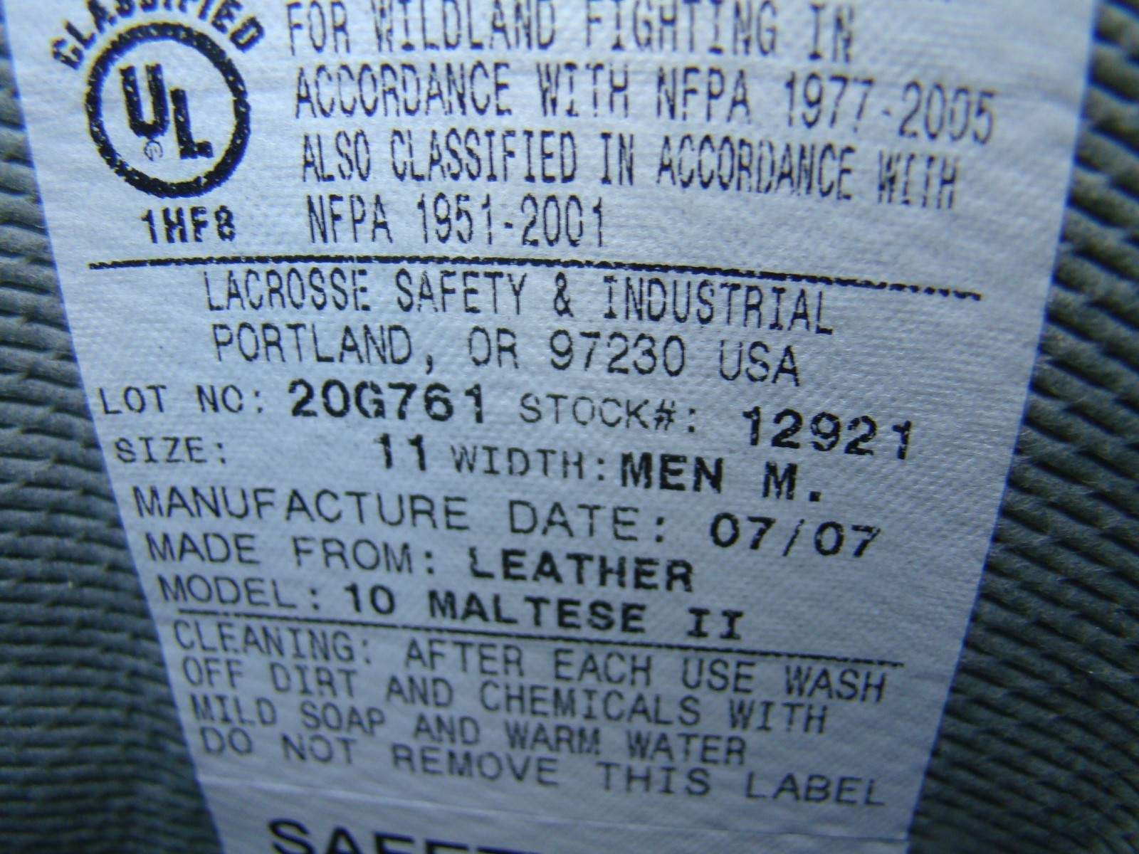 LaCrosse FireTech Boots Men's Maltese II 12921 Steel Toe Size 11 M -New with tag