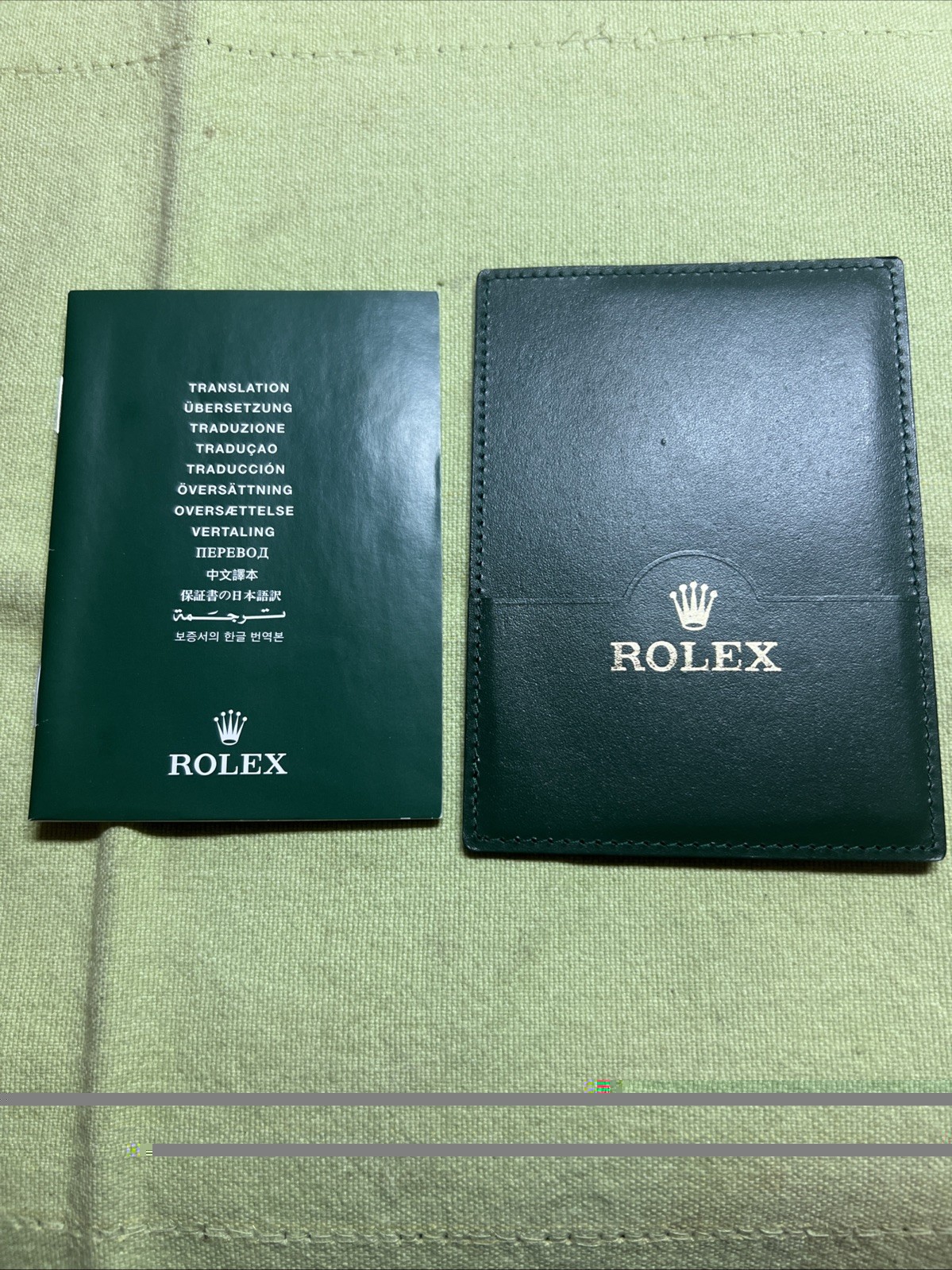 Rolex Green Wallet/Card Holder;book.Used From 2003-07.Old Wave Box Accessories