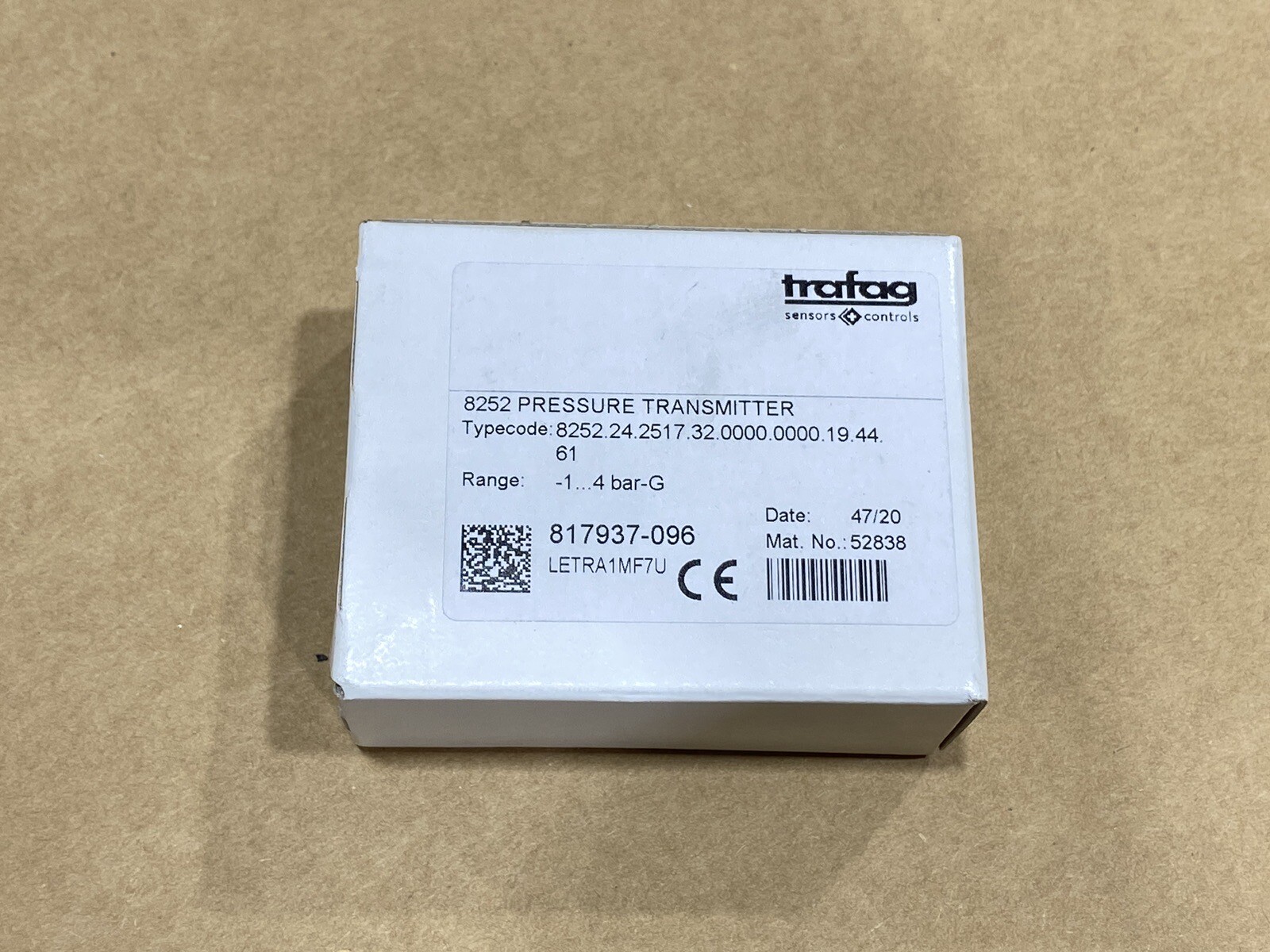 Trafag 8252.24.2517 Pressure Transmitter 8252 New