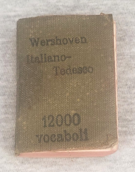 Miniature Italian German Wershoven 12,000 Word Dictionary Softback 1-3/8"