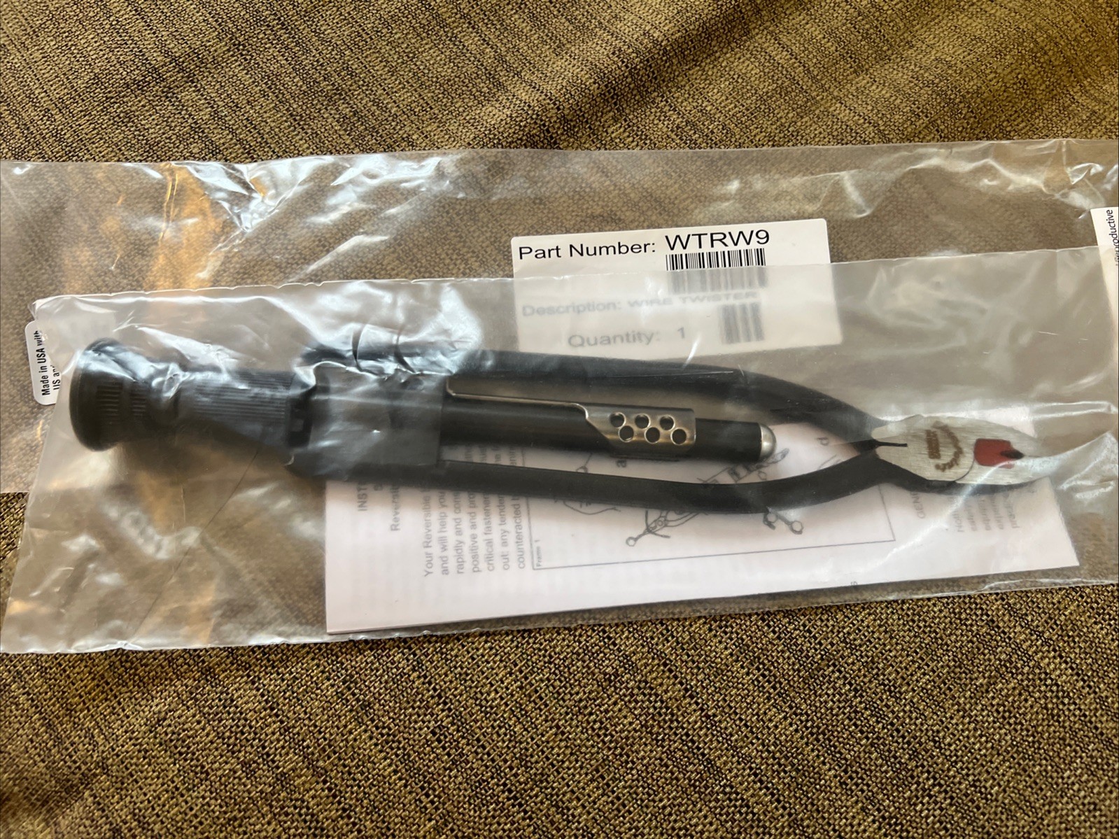 BLUE POINT WTRW9 Reversible SAFETY WIRE PLIERS AIRCRAFT CUSHIONED Throat NEW 🔥