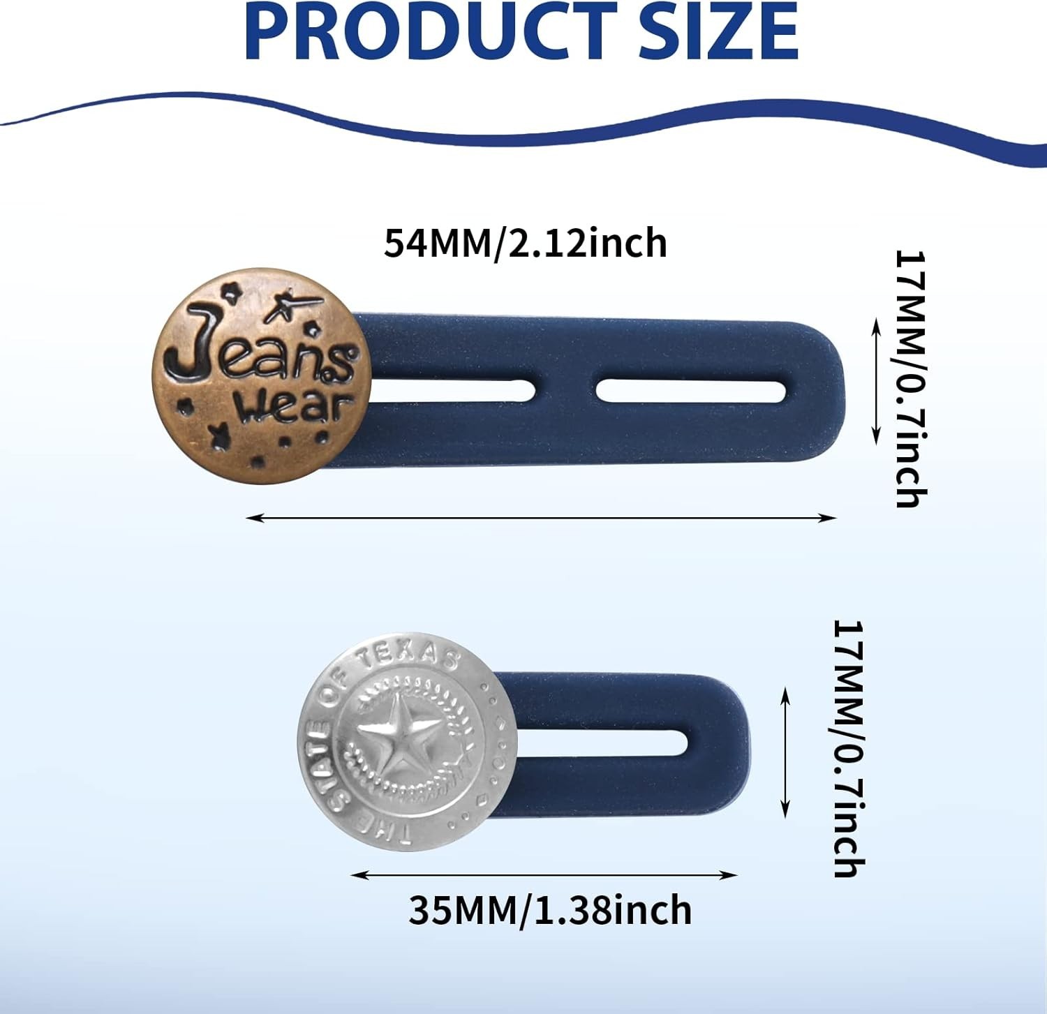 10 Pack Pants Expander Button Jeans Waist Extender Button10 Styles for Men Women