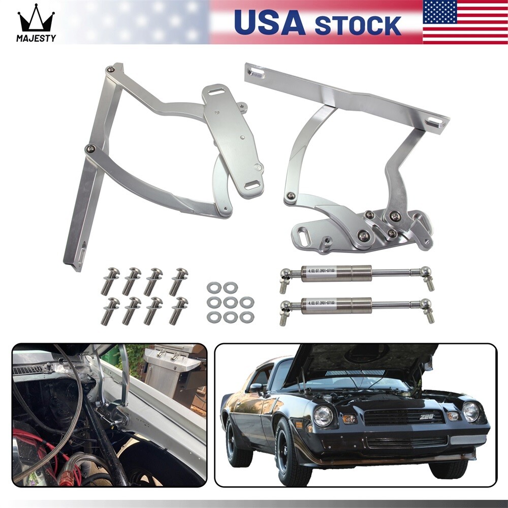 Billet Hood Hinge Kit Pair For Chevrolet Camaro & Pontiac Firebird 1970-1981