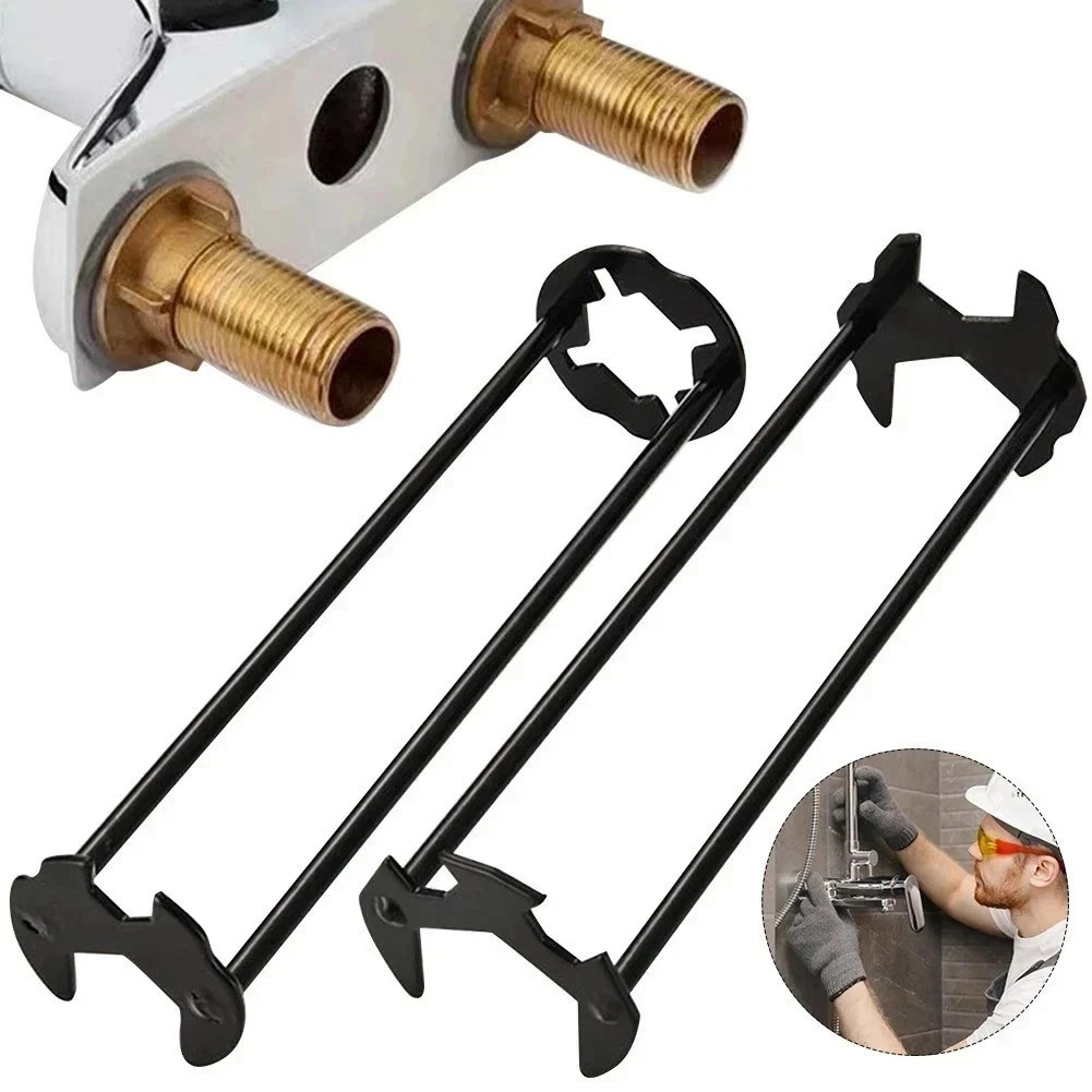 Basin Faucet Wrench Plumbers Wrench Four-Jaw Hex Under Sink Wrench Faucet Tool M