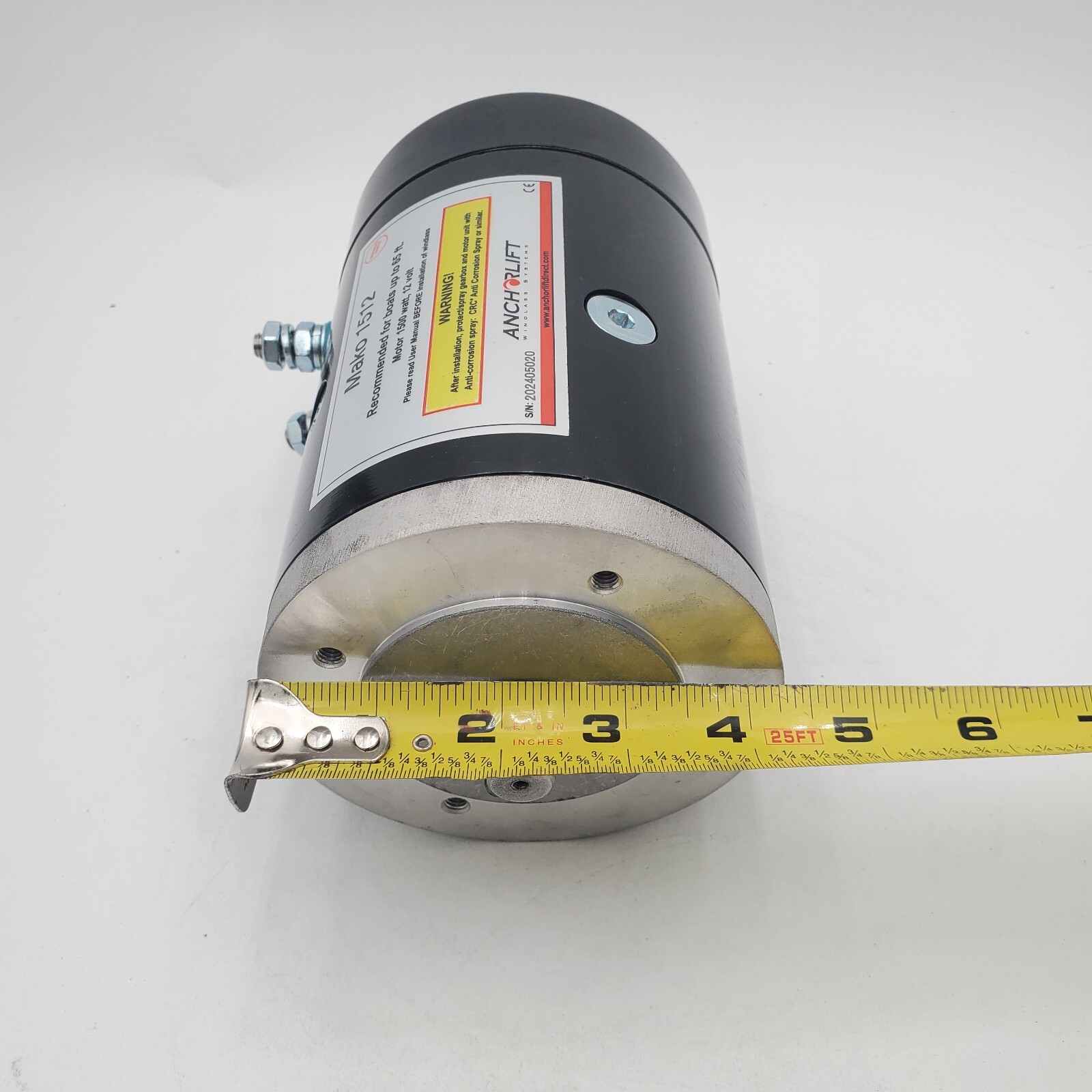 Electric Motor For Windlass 12V 1500W Anchorlift Mako 1512 For Boats Up To 65 ft