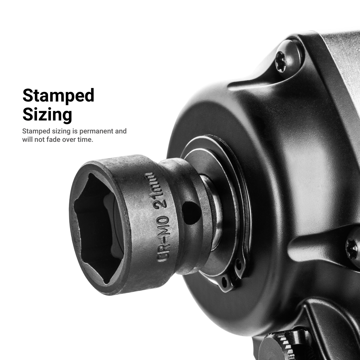 Capri Tools 3/8 in. Drive Stubby Impact Socket Set, Metric, 8 to 22 mm, 15-Piece