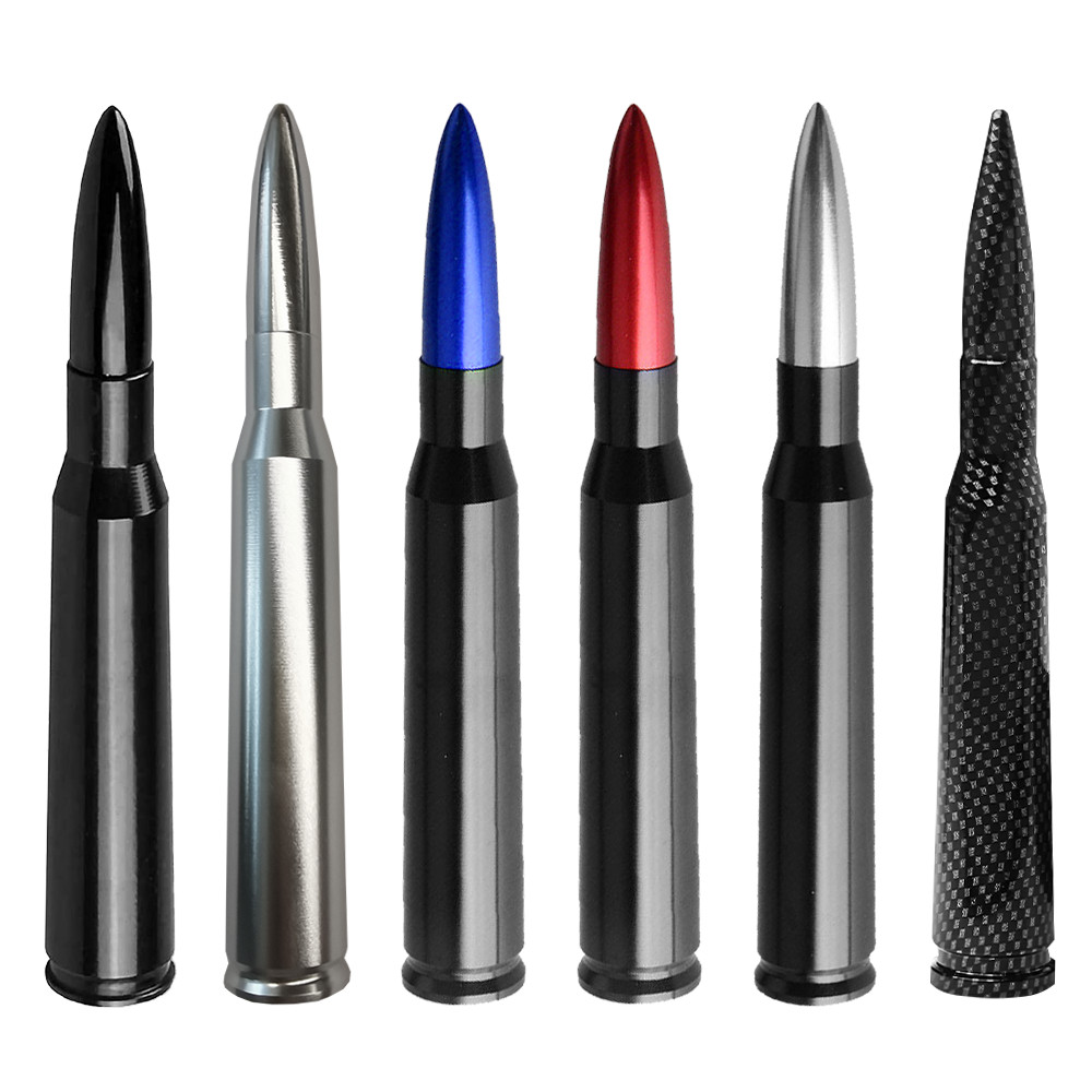 1X BLACK BULLET ANTENNA 50 CAL for CHEVROLET SILVERADO 1500/2500/3500/GMC SIERRA