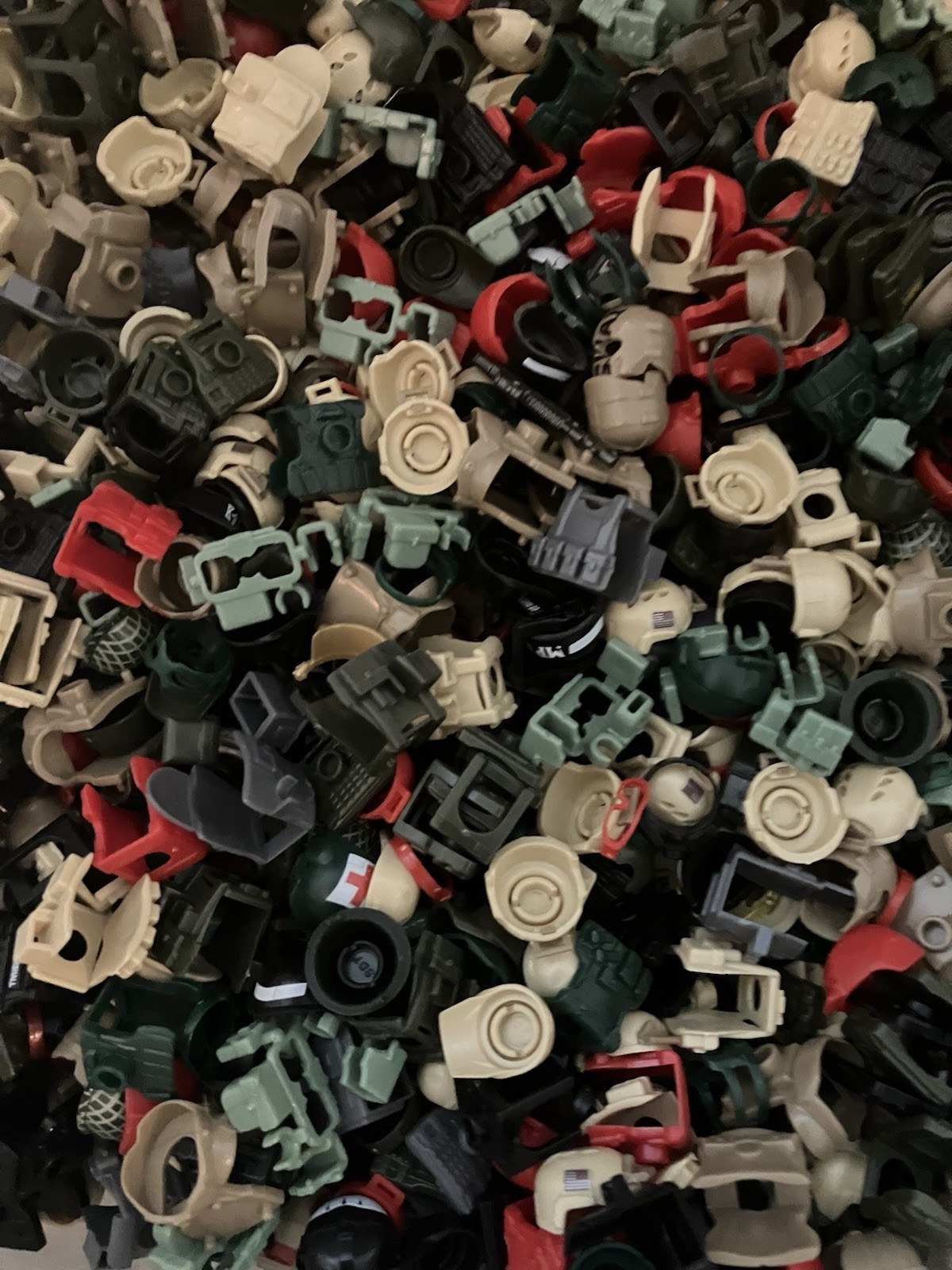 Military Accessories Made For Lego Minifigures Bulk Lot Of 30 Helmet Vest Belts