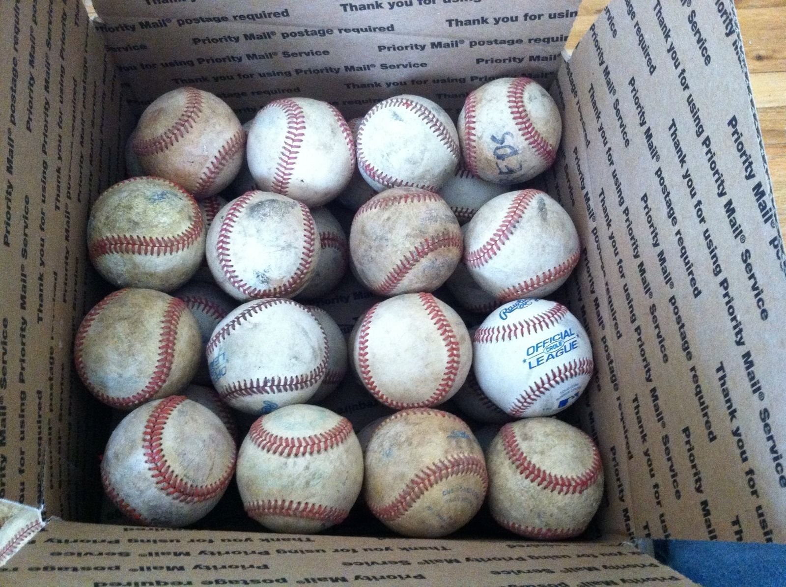 Lot of 32 Well Used Baseballs Little League Batting Fielding Practice Hard Balls