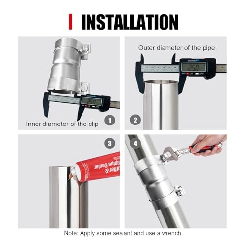 2.5 to 2.5 Inch Exhaust Adapter, 2.5" ID Exhaust Reducer Connector 2.5" - 2.5"