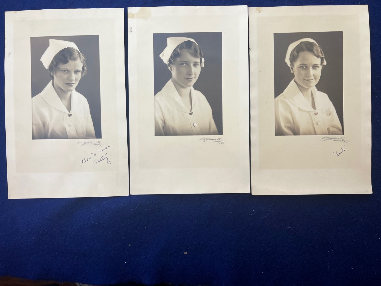 Nice WWI AEF Army Young Nurse Photo Set Signed France Hospital