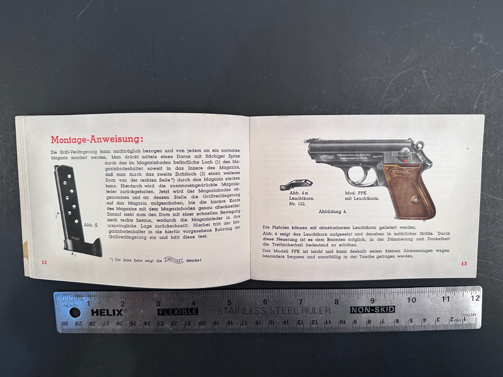 Walther PP & PPK Manual Original Dated 1939 German Language Very Fine!