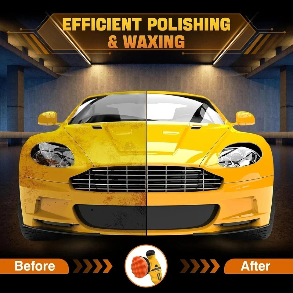 Cordless Buffer Polisher Kit for Dewalt 20V Battery (No Battery), 6-Inch Orbita