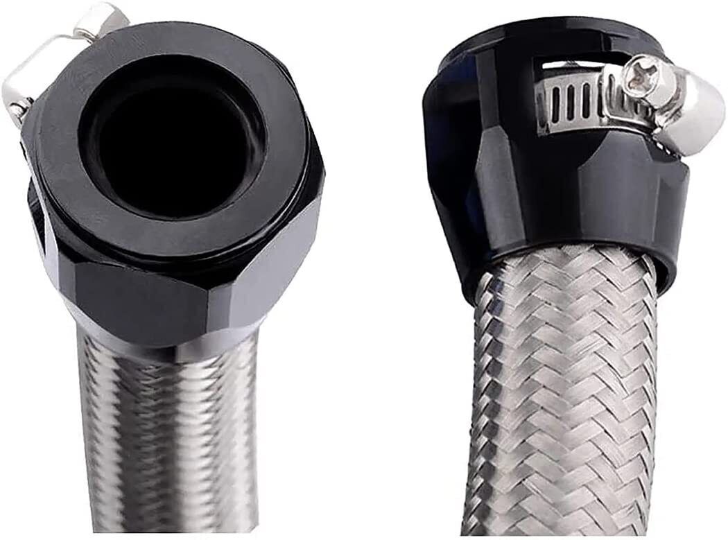 2/5/10pc 4/6/8/10/12AN Hex Hose Finisher Clamp Screw Band Hose End Cover Fitting