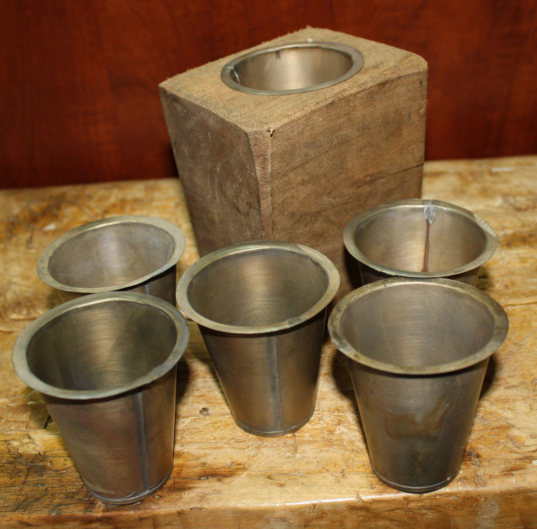 12 Replacement Sugar Mold Candle Holder Primitive TIN CUP Votives Candles