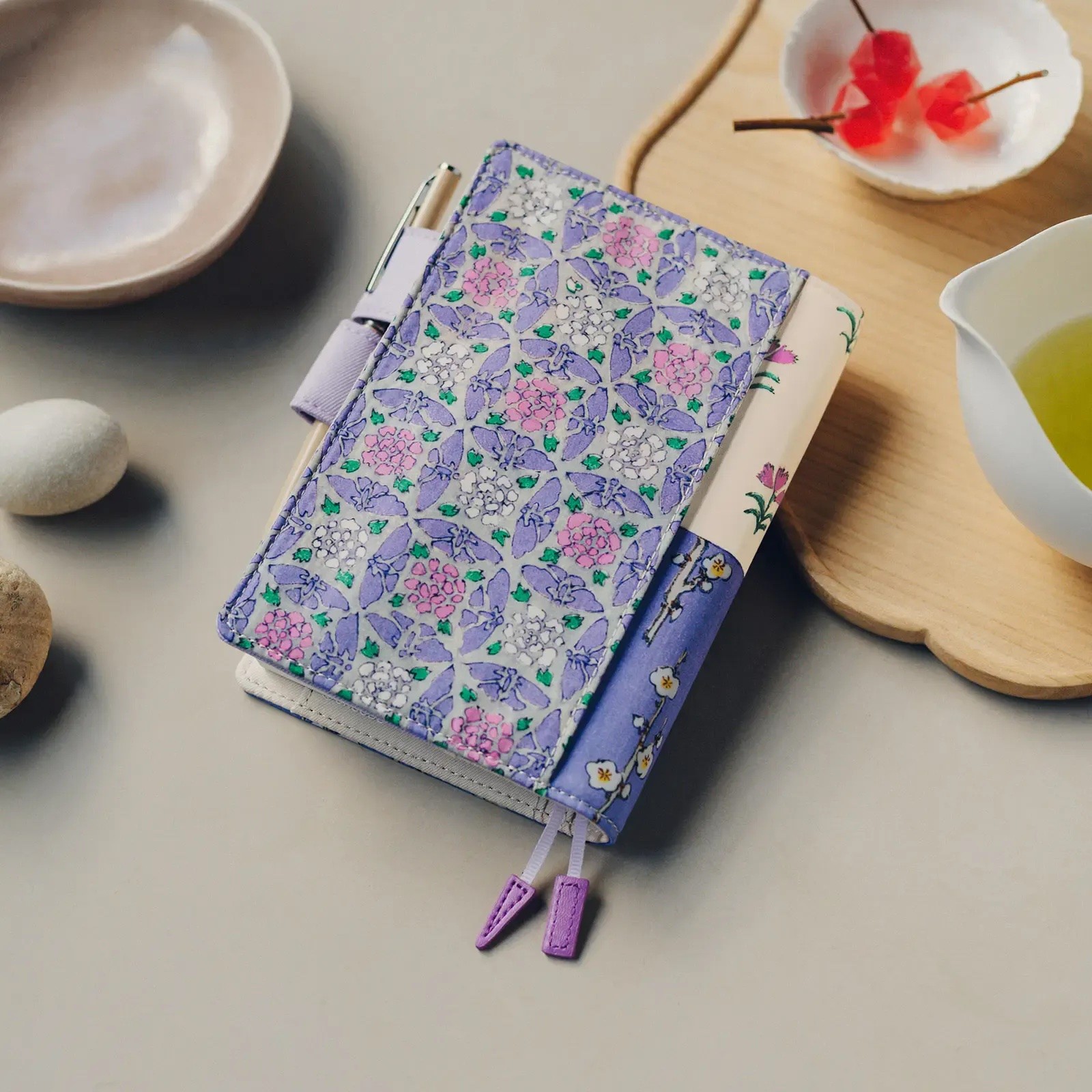 Hobonichi Techo Original A6 Cover Unsodo Bijutsukai Plum & Dianthus NEW JAPAN FS