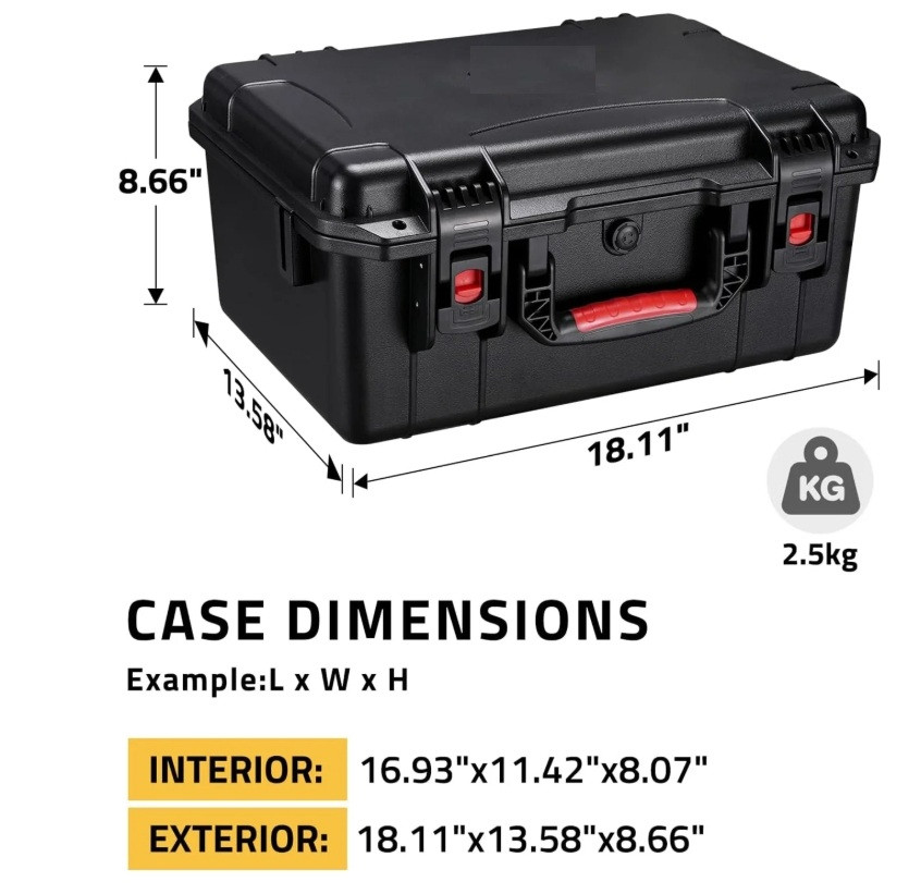 Hard Protective Cases with Pre-cut Lining Lockable Hard