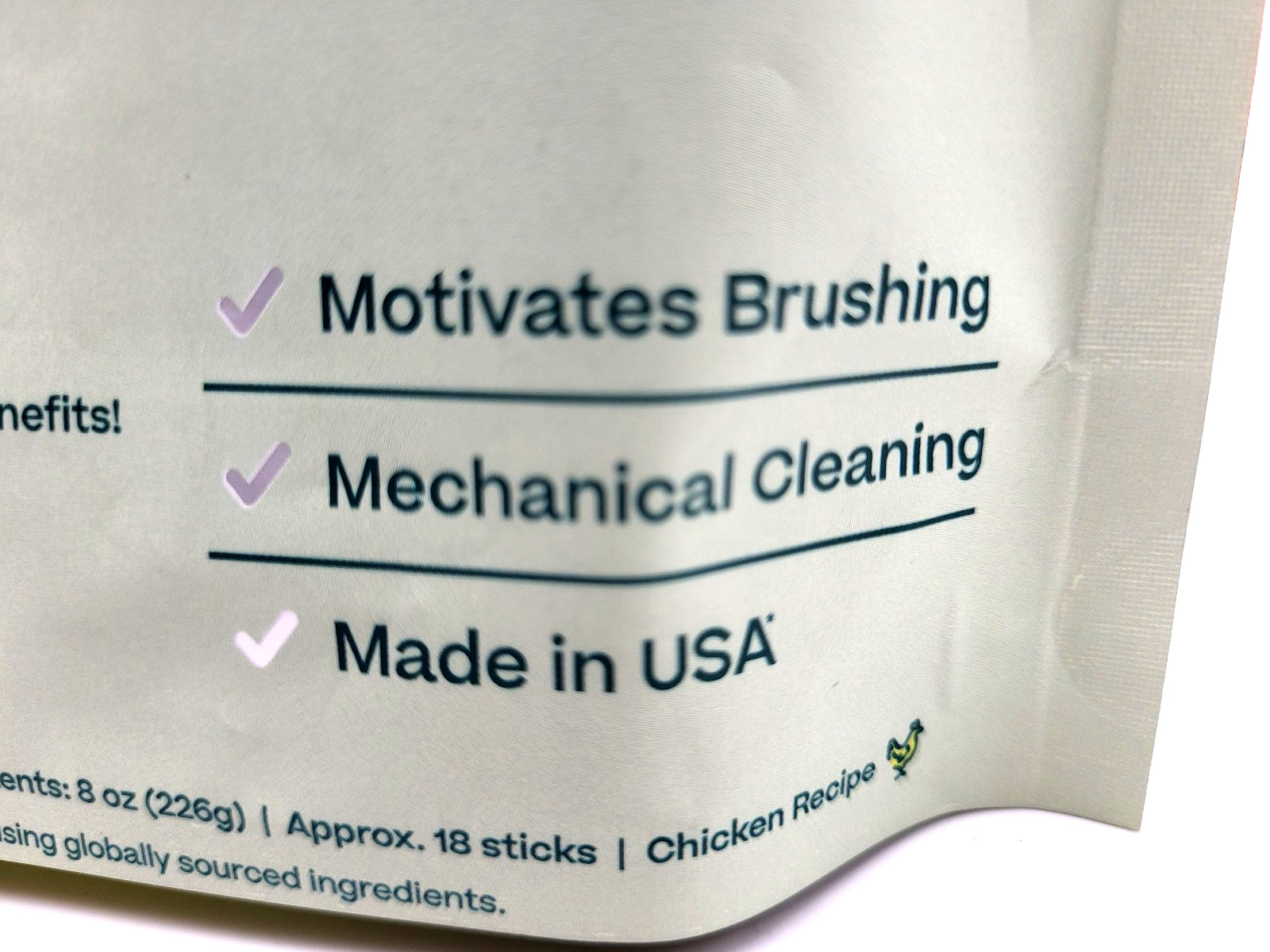 Woof Bite n' Brush Dental Teeth Cleaning Real Chicken Refills for Dog Toothbrush