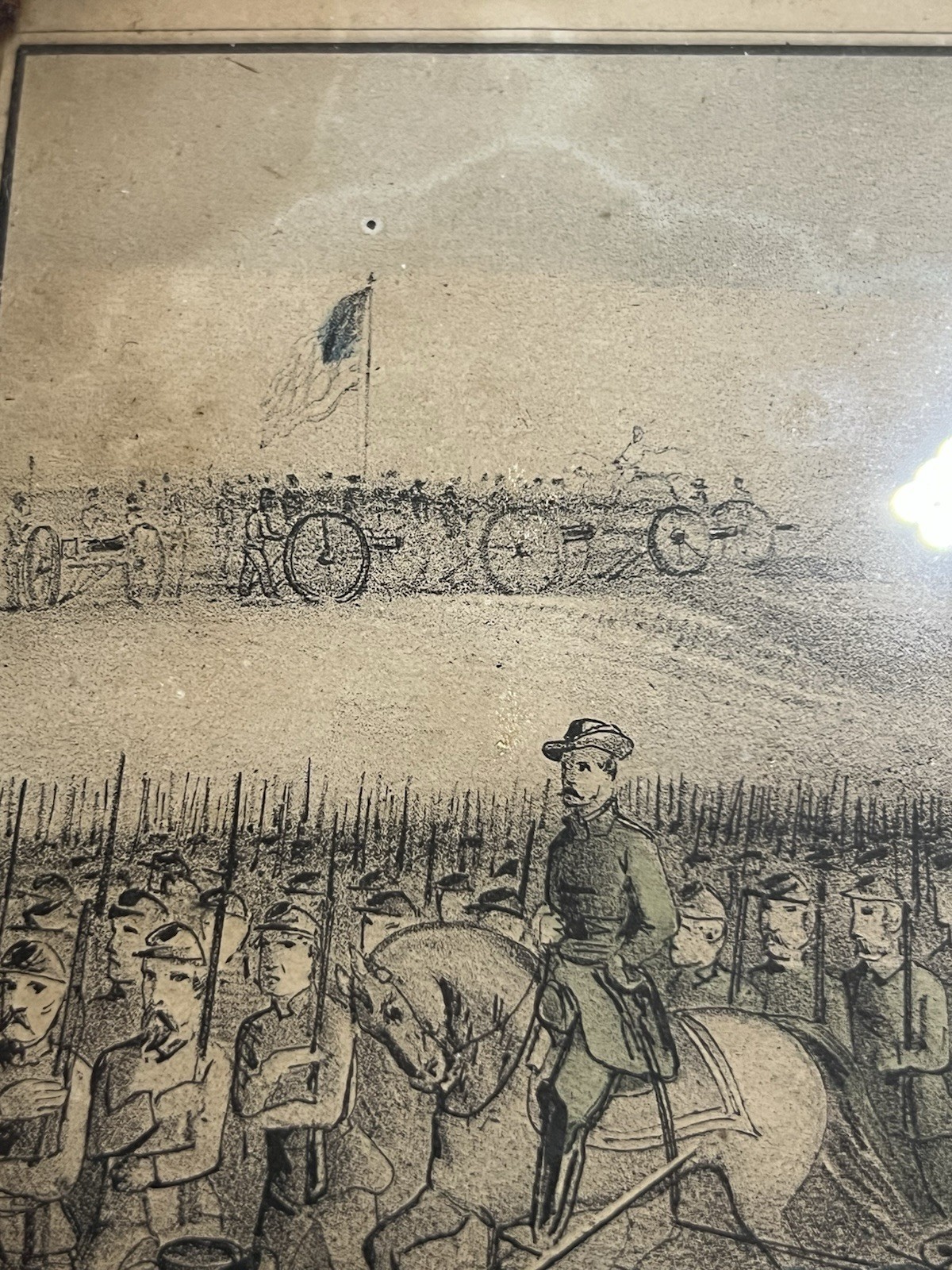 SURRENDER OF PORT HUDSON, LA. JULY 8TH 1863 By Currier & Ives Hand Colored Litho