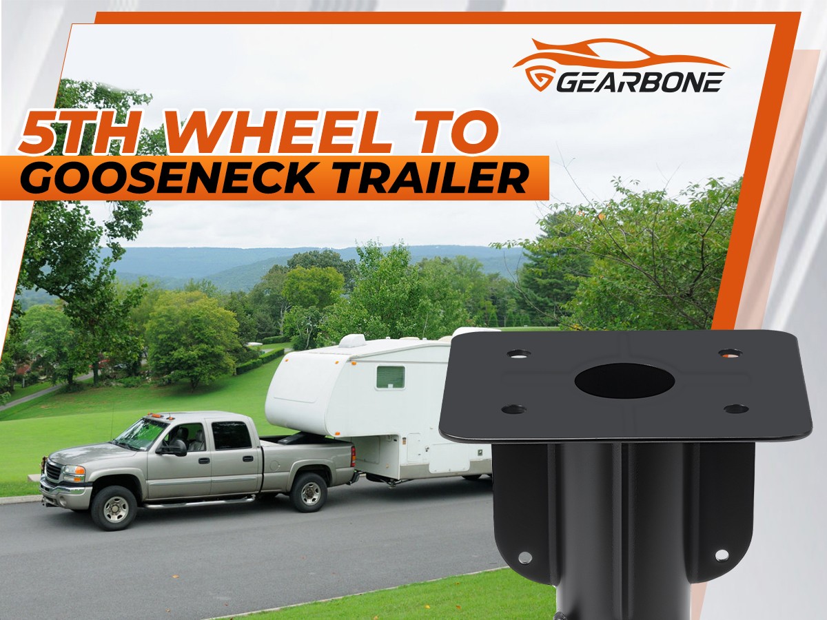 For Camper RV Trailer 12"-17" Fifth (5th) Wheel to Gooseneck Adapter Hitch