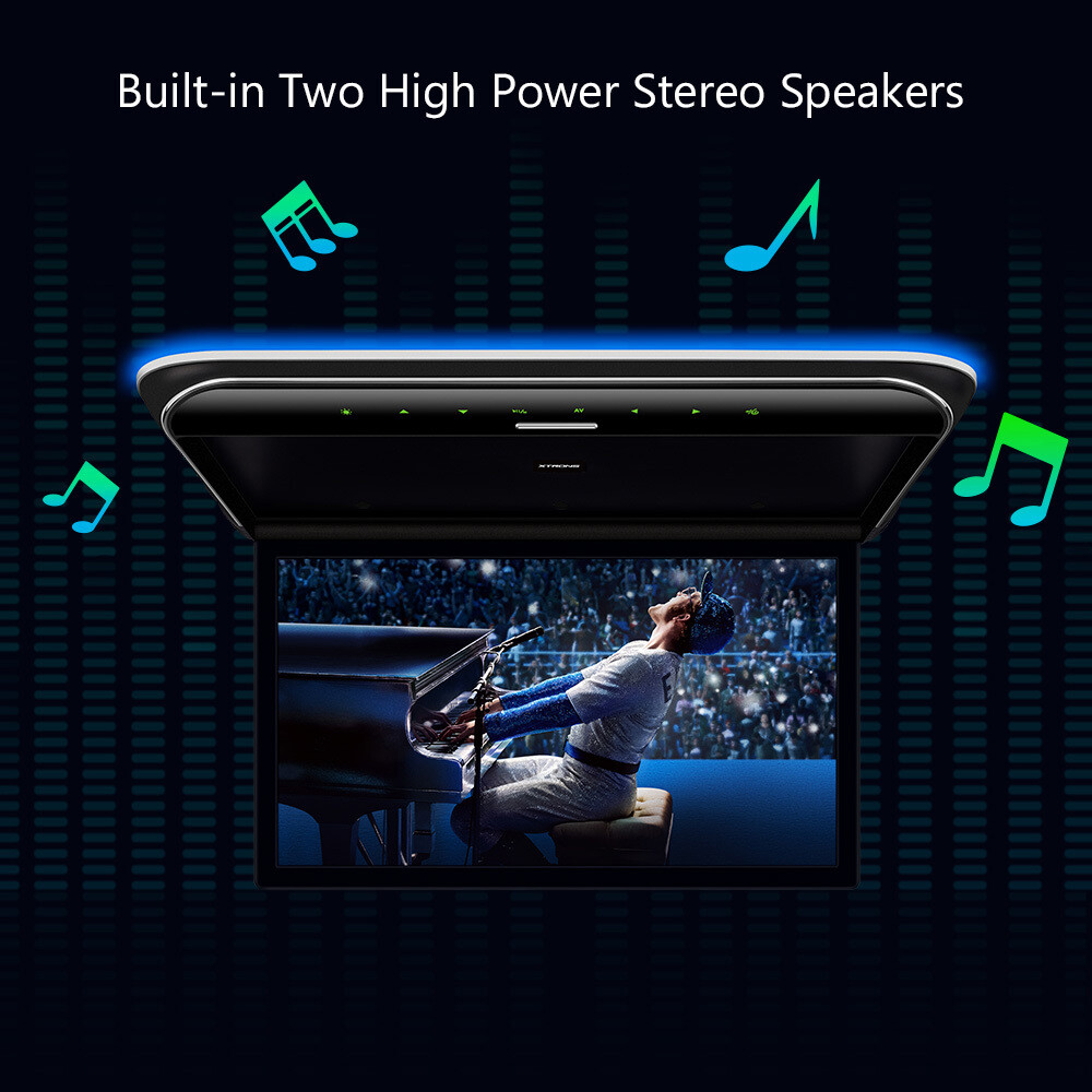 19.5" Flip Down Car Monitor Roof Mount Player HDMI for Coach Bus Van Motorhome