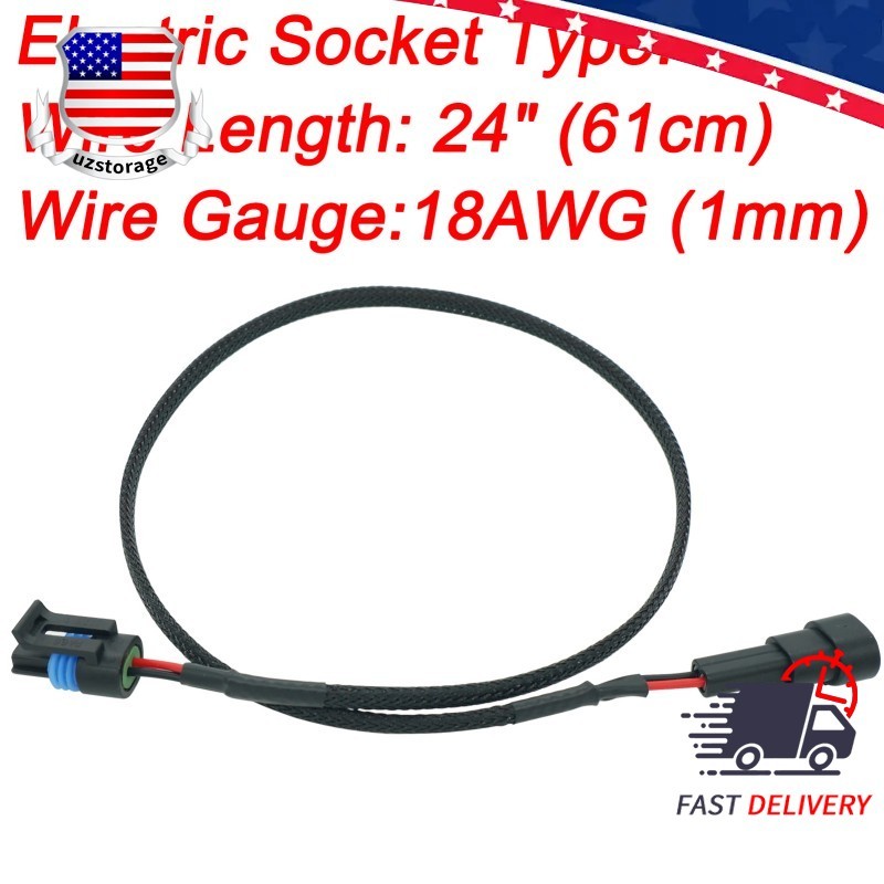 Fit 2 Wire Water Temp LSX CTS Coolant Temperature Sensor Extension Harness Plug