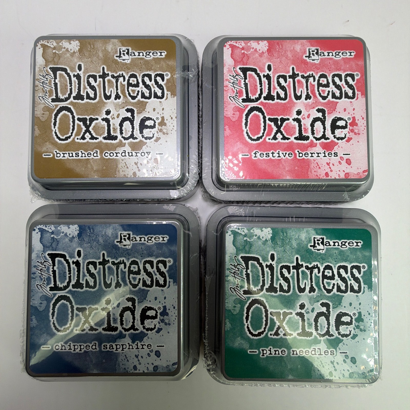 Lot of 4 Ranger Tim Holtz Distress Oxide Ink Pads - New Sealed - 3x3 Full Size