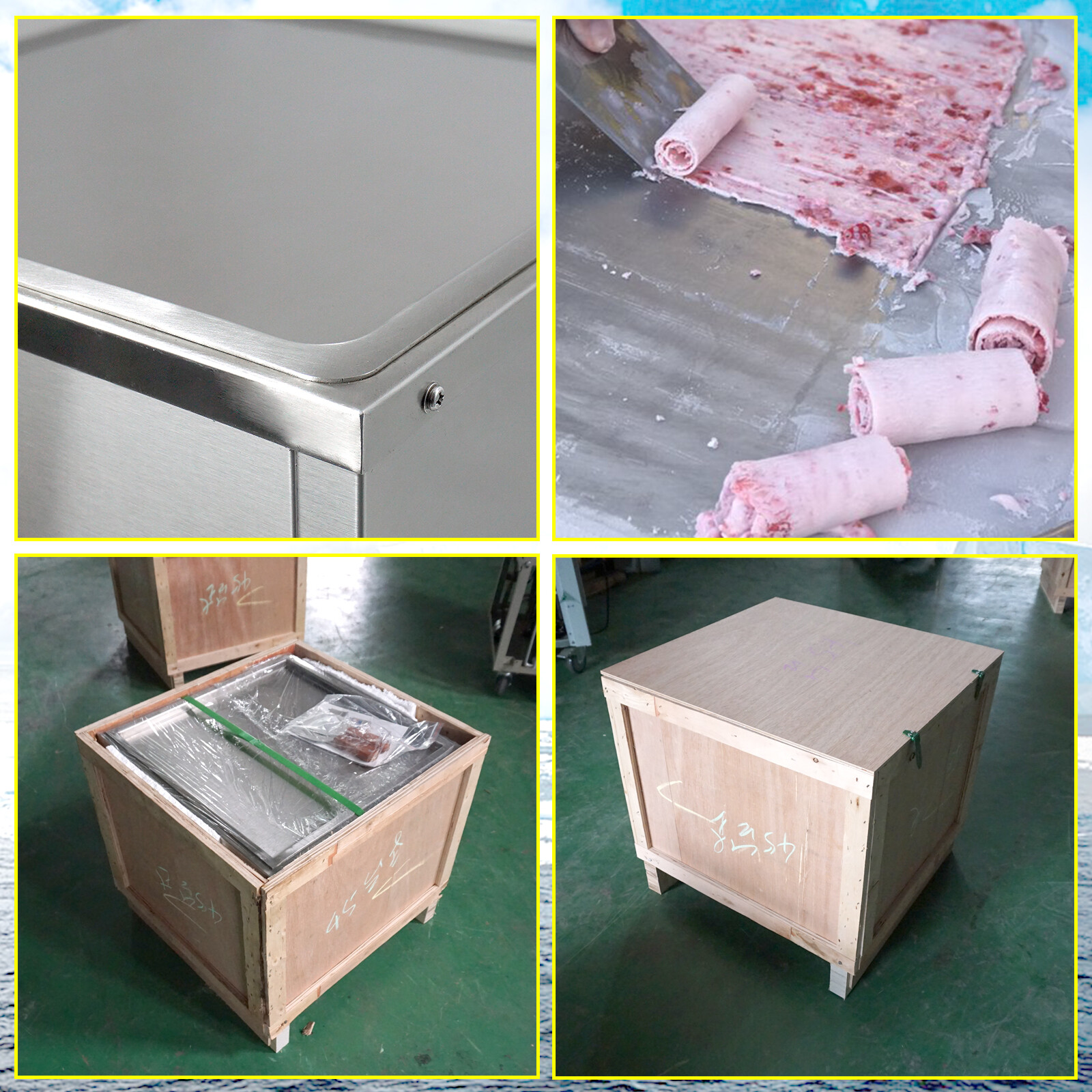 Kolice Desktop 18"x18" square pan fried ice cream machine roll ice cream machine