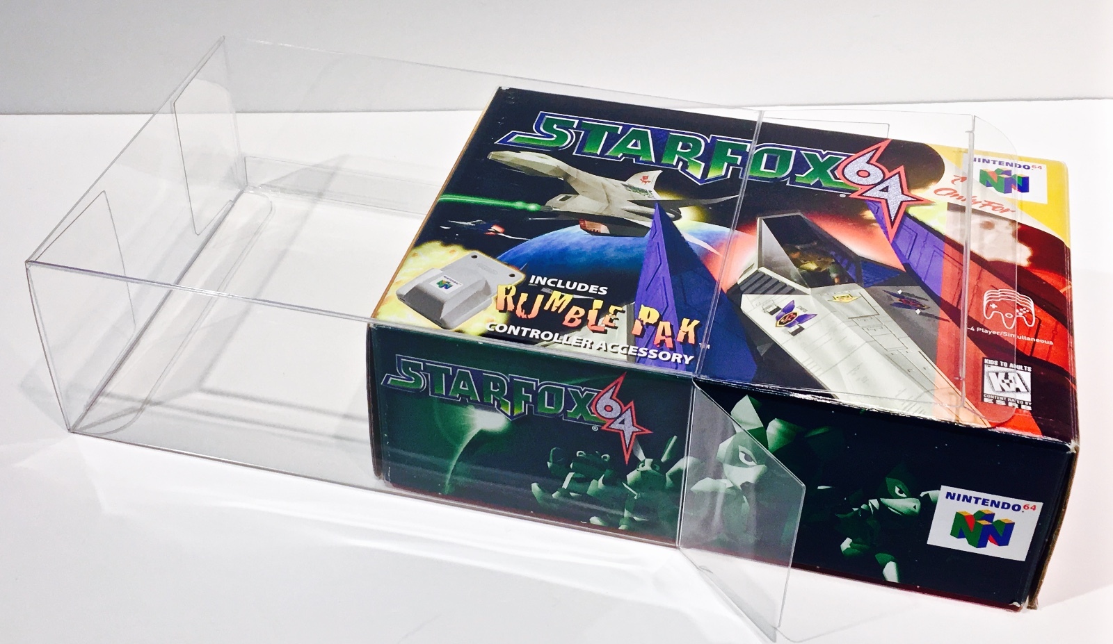 1 Box Protector N64 STARFOX / HEY YOU PIKACHU! Nintendo 64 Clear Display Case