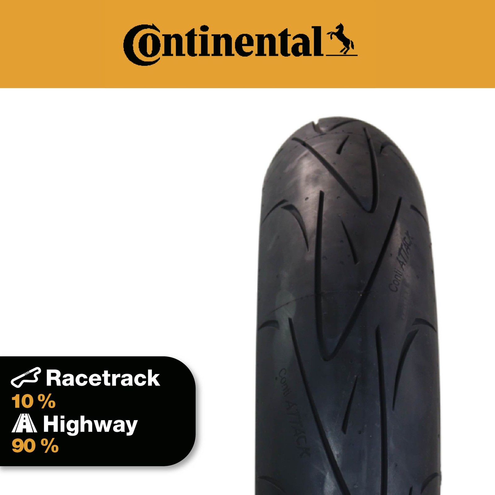 Continental ContiSportAttack 120/70ZR17 Front & 190/55ZR17 Rear Motorcycle Tires