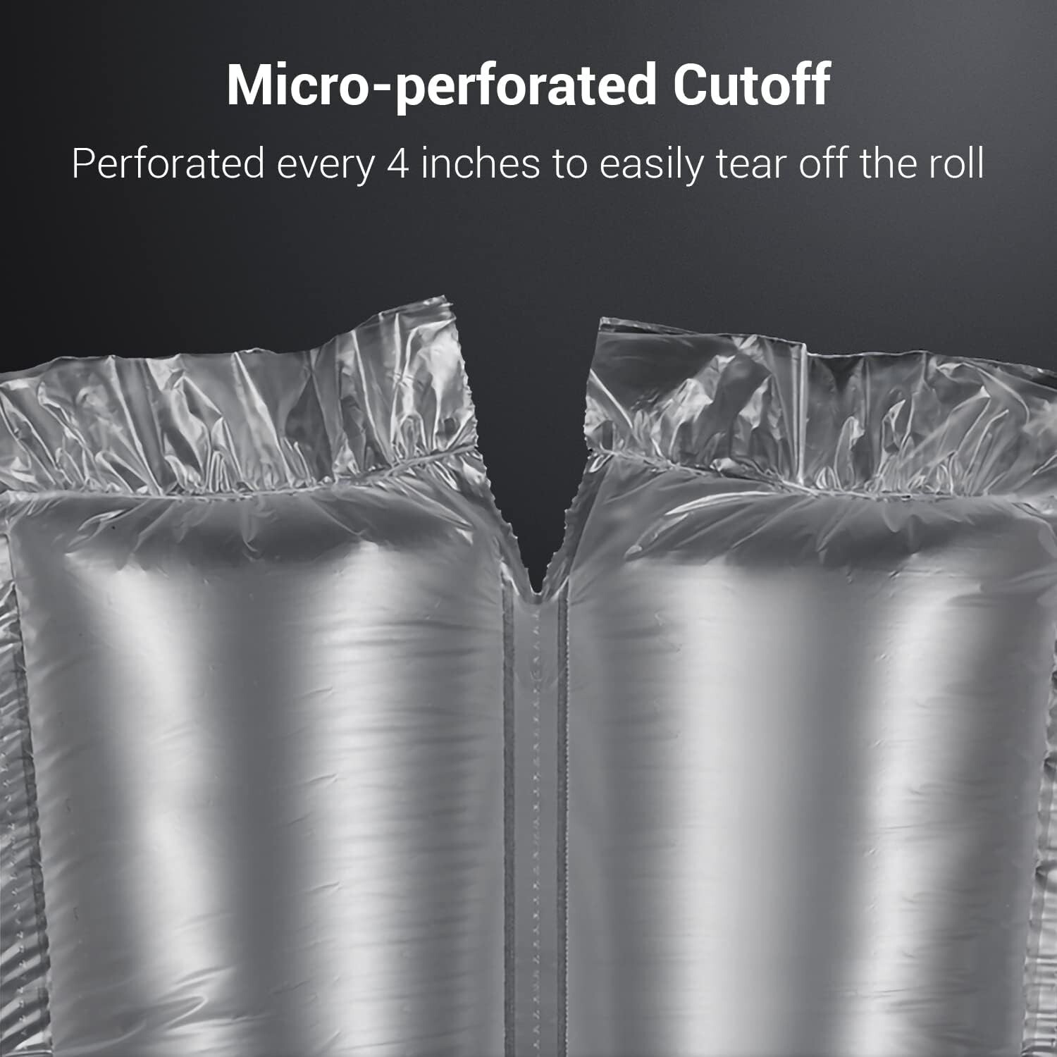 2 Pack Air Pillow Film Bubble Cushion Roll Wrap Packaging 3000pc 984ft x 4" x 8"