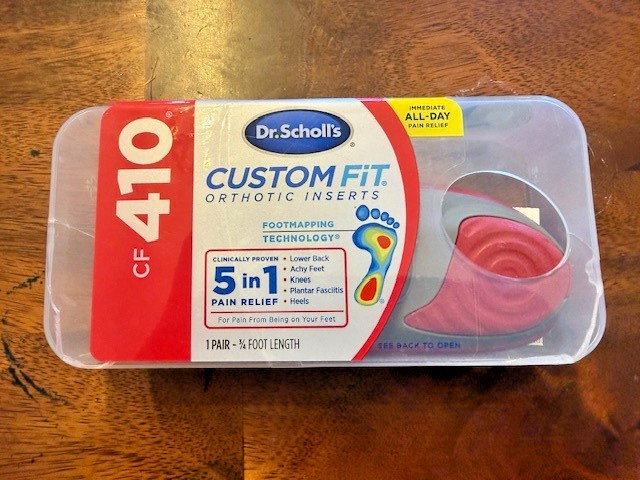 Dr. Scholls Custom Fit Orthotic Inserts CF 410, 3/4 Foot Length (2392) - NEW